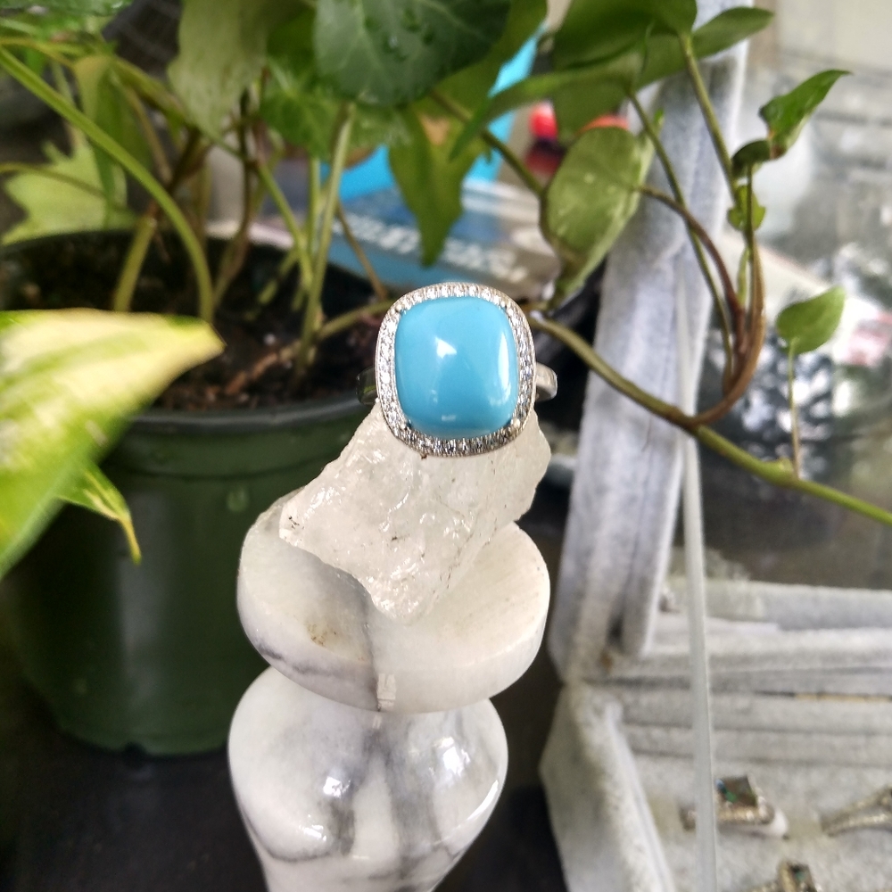 All around boutique custom turquoise Ring